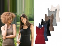 Damen-Trägerhemd, 70% Schurwolle/30%Seide (Bio-GOTS) Damen-Trägerhemd, 70% Schurwolle/30%Seide (Bio-GOTS)