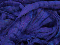 Sari Seide, buntgefärbt - blaulila orakel, extra fein im Band Sari Seide, buntgefärbt - blaulila orakel, extra fein im Band