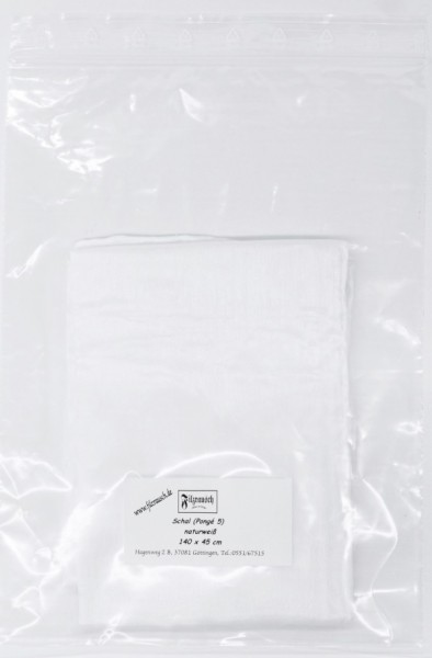 Schal Pongé 5 - naturweiß 140x45 cm
