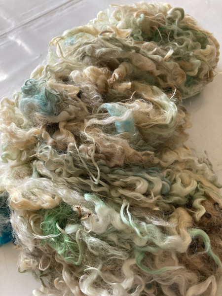 Sonderposten 15,57€/kg Skandinavische Locken - naturweiß B-Sortierung" mit Farbmarkierung -30% SL5