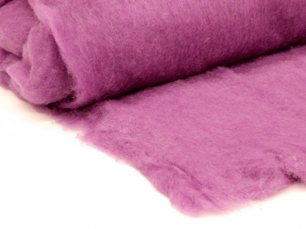 Bergschafwolle (bunt) - küchenschellenviolett mittelfein im Vlies