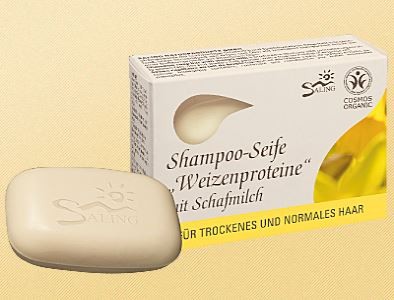 Shampoo-Seife Saling Bio Schafmilch "Weizenproteine", 125 g (9220)