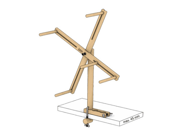 Lojan Haspel (LJ1001) variabel 65-150cm für Tisch und Buddy Spinnrad