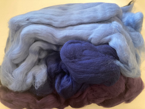 Sonderposten 69,88€/ kg ca. 300g Merinowolle im Band 16mic Reste bunt -20% MW16B1