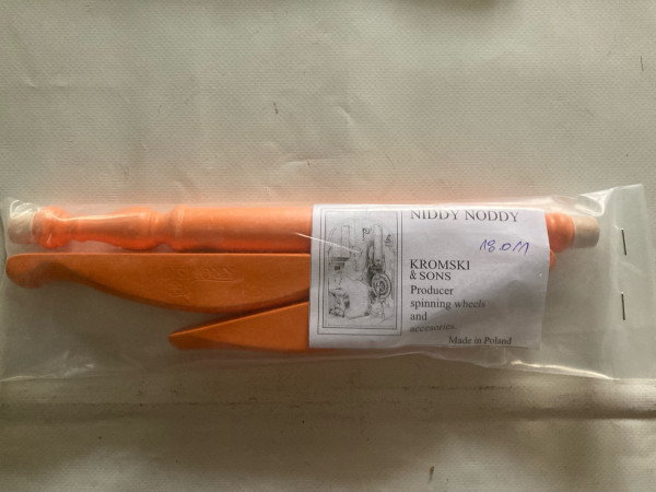 Kromski Kreuzhaspel Niddy Noddy, Sonderfarbe orange 120cm (9,5″) -20% NNO1